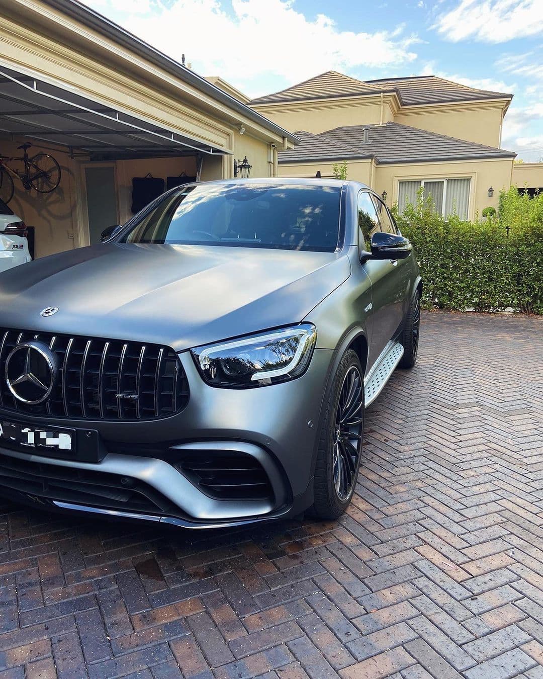 Matte grey Mercedes AMG fresh from a Gloss Boss pre-sale detail at a customer's Adelaide home