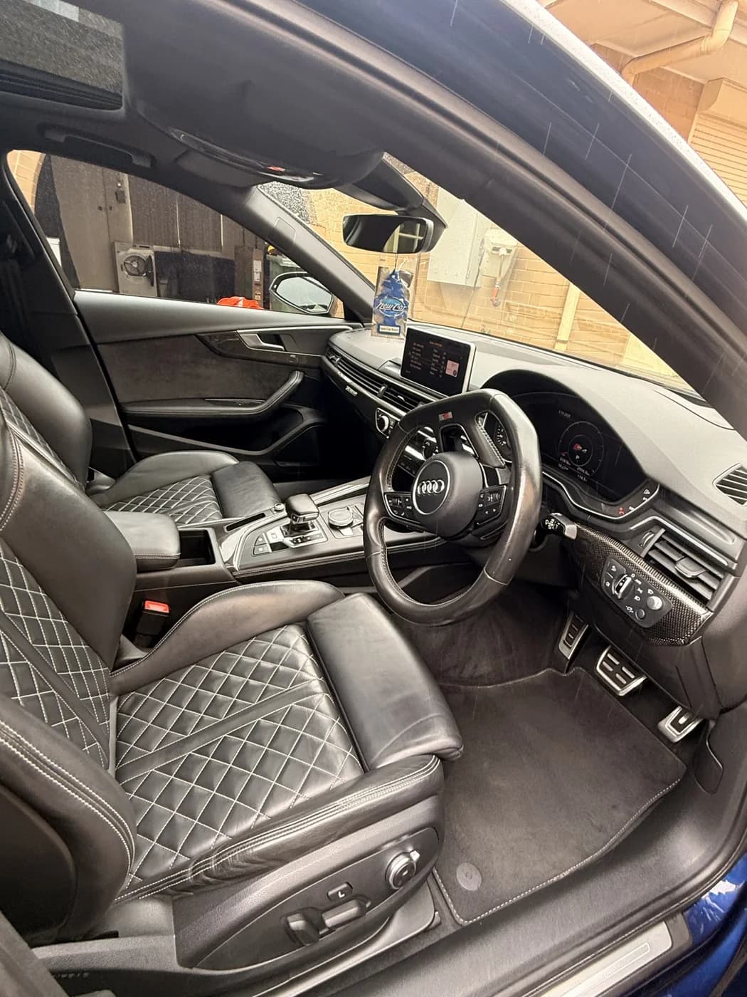 Audi quilted leather seats and dashboard